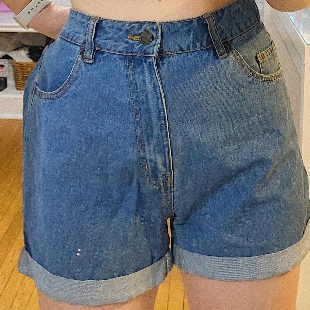 Dad Jean style jean shorts